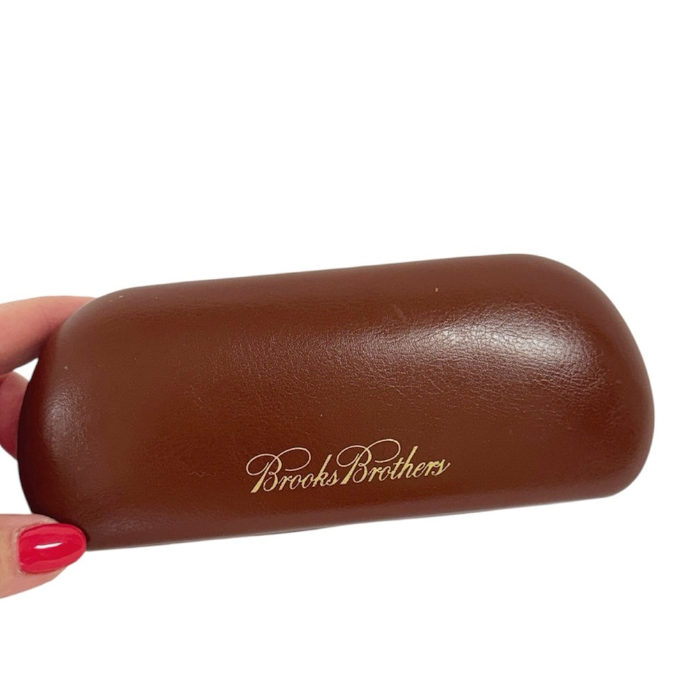 BROOKS BROTHERS Brown Glasses Case